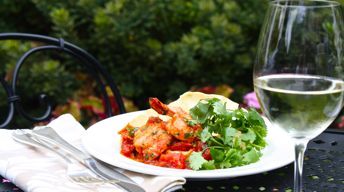 Grilled Prawns with Indian-Spiced Tomato Chutney